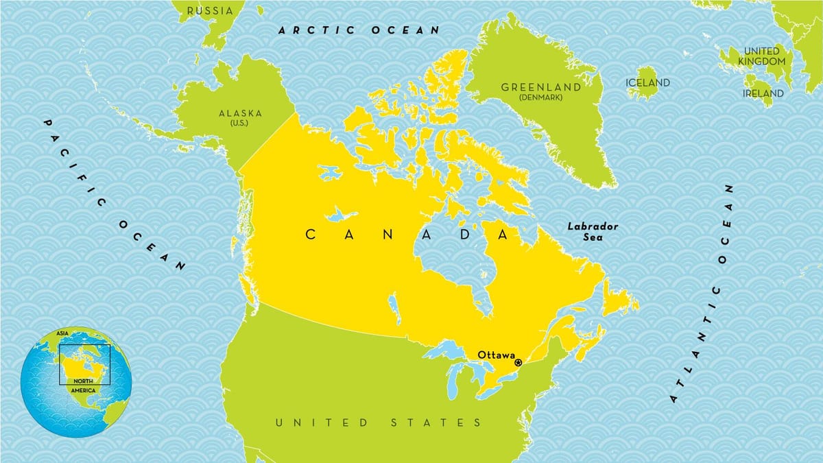 儿童是加拿大的地图