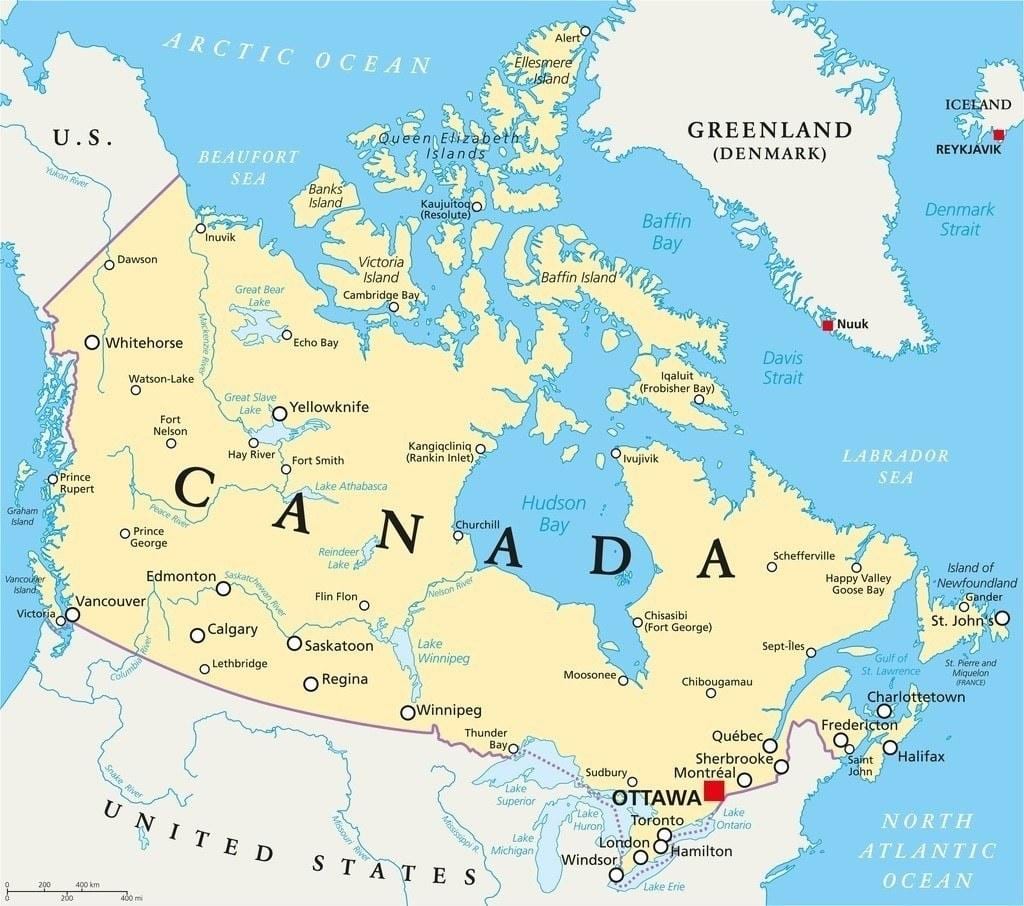 加拿大的地图1700