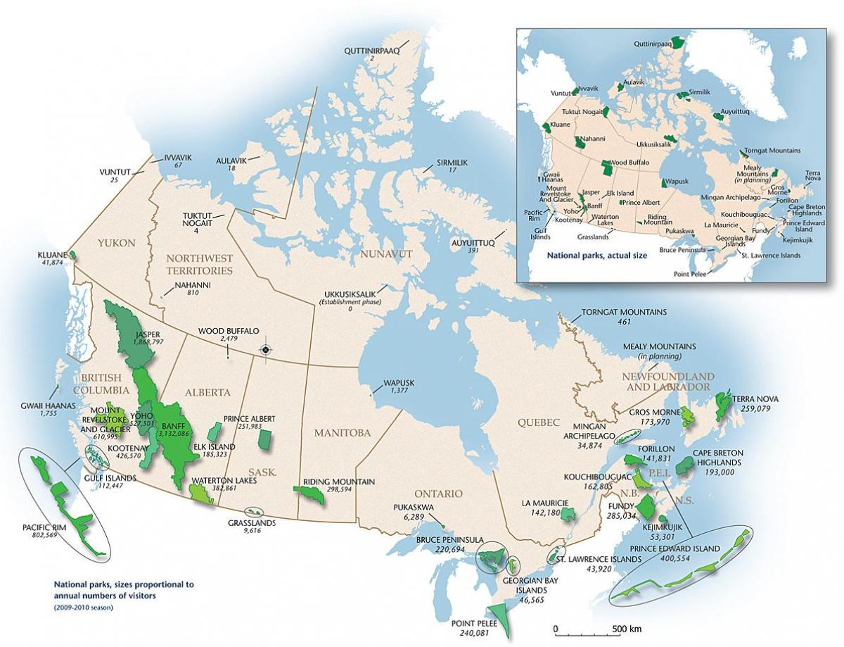 加拿大公园地图