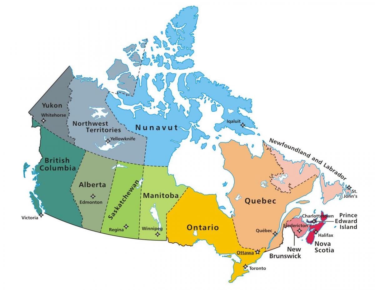 加拿大学校地图