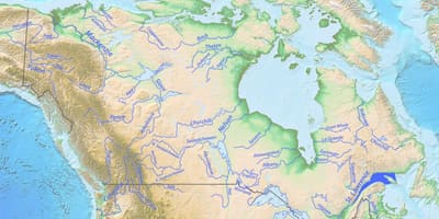 加拿大的河流的地图
