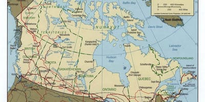 泛加拿大公路的地图