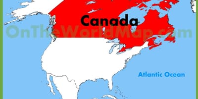 加拿大的美国地图