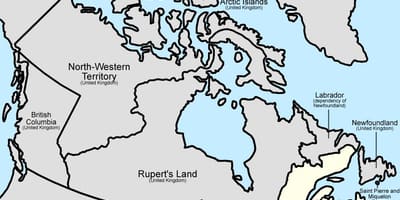 1867年加拿大的地图